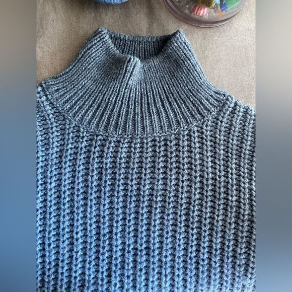 STINE GOYA Sugsi Fisherman Gray  Melange Sweater Puffy Sleeve Made In Italy Sz S - Picture 8 of 16